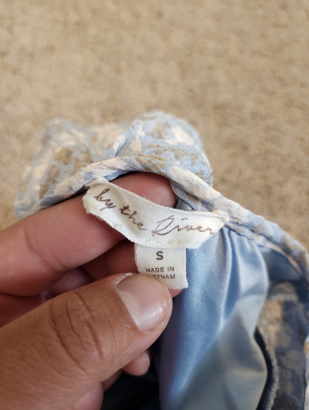 By the River Floral Tiered Maxi Dress Boho Cottagecore Size Small - Picture 3 of 5